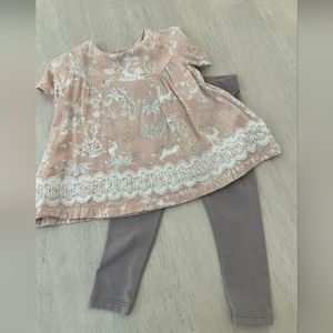Shabby chic top & pant set 12m